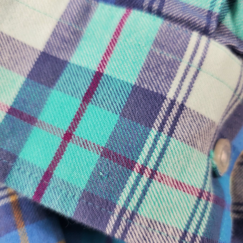Vineyard Vines Slim Fit Whale Shirt Mens Large Blue Green Plaid Button Down L - Picture 7 of 7
